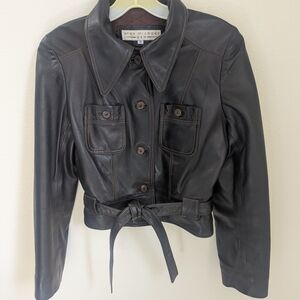 Women's Dark Brown Leather Jacket